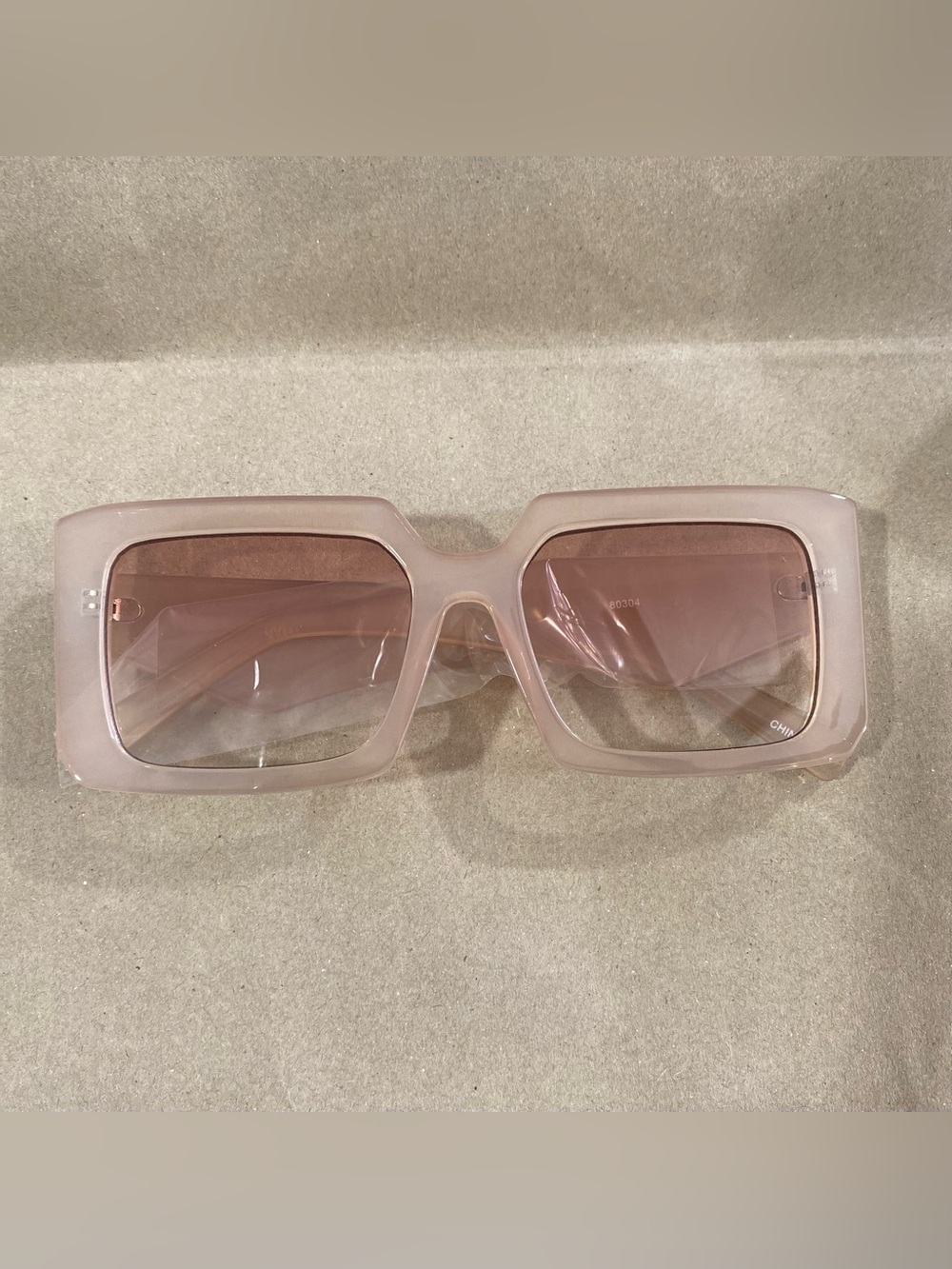 Stylish Women's Oversized Square Sunglasses - Pink